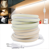 AC 220V Neon Strip Waterproof Silicone Tube Warm/Natural White CRI RA85 Flexible Ribbon Rope LED Light 1M 5M 10M 50M 100M