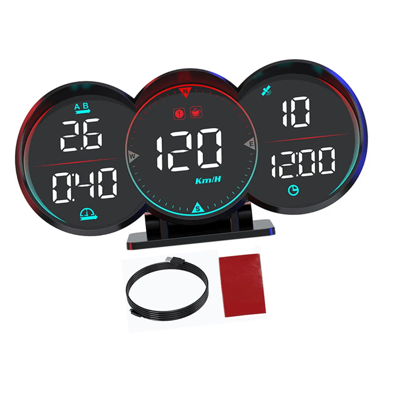 G17 GPS HUD Driving Fatigue 360 Degree Rotation Digital GPS Speedometer for Car