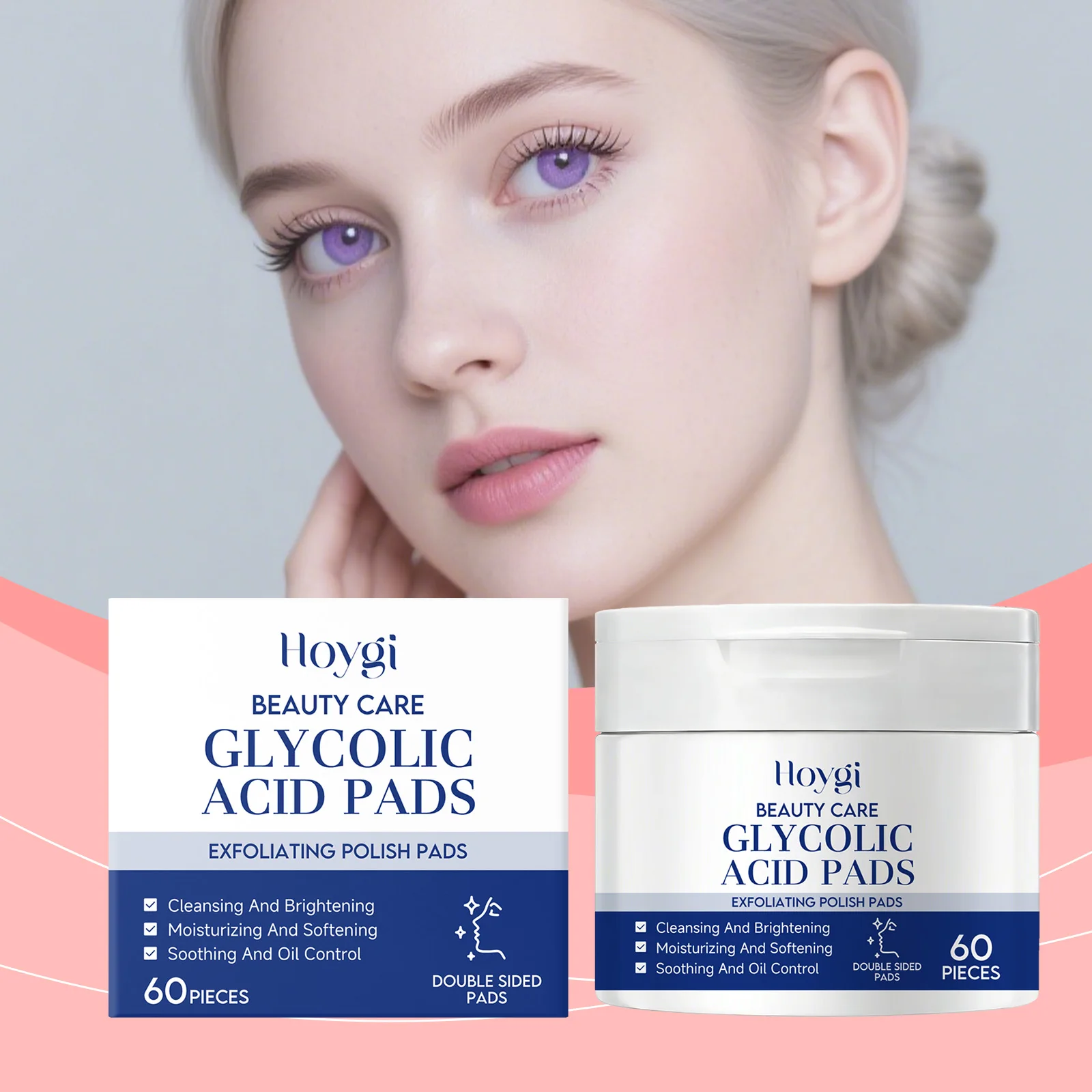 Facial Cleansing Pads - Hydrating Refreshing Gentle Daily Cleanser, Moisturizing Face Wipes for Soft Radiant Skin