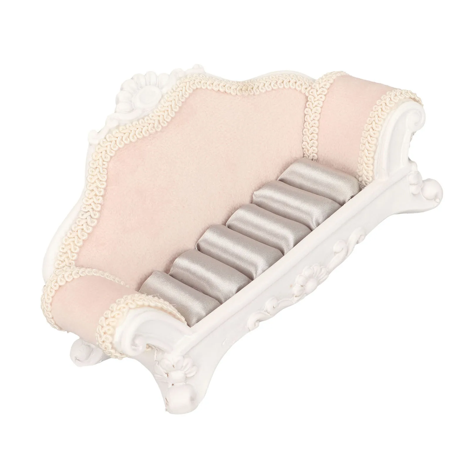 حلقة عرض موقف الراتنج القماش أريكة على شكل رواية حلقة حامل أقراط صينية عرض لحفل الزفاف عيد الحب الأم