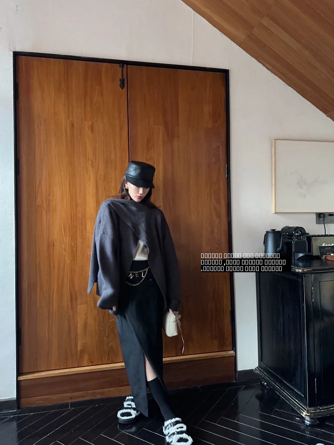 

Шерстяная юбка Chier Heavyweight с высокой талией, А-силуэт, миди, с карманами, для деловых поездок, незаменимая вещь