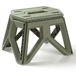 Portable Outdoor Folding Stool Camping Fishing Chair High Load-Bearing Reinforced PP Plastic Triangle Stool