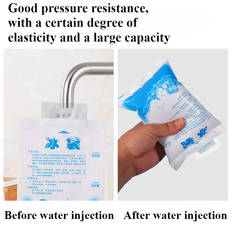 100ml/400ml Reusable Cold Compress Gel Ice Packs  Packs For Injuries,Pain Relief,Safe Eco-Friendly Hot And Cold Gel Iceing Bag