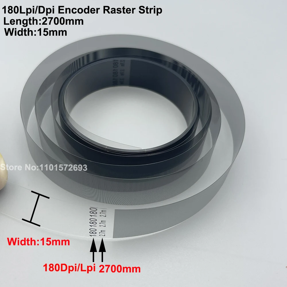 180LPI 180Dpi Encoder Raster Strip Film 2.5M 2.7M 4.5M 5M 15mm for Roland Allwin Human Printer Linear Bar Encoder Grating Tape