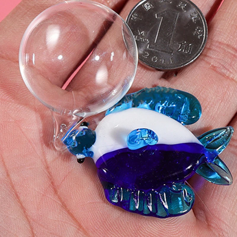 Floating Glass Tropical Fish Mini Figurine Pendant Aquarium Decoration Accessories Japanese Style Sea Animal Tiny Statue Fish