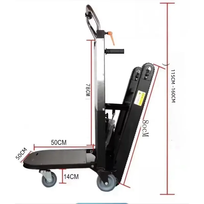 Factory Electric Foldable Stair Climber 300kg Heavy-Duty Vehicle Transporter Ce Certification Crawler Type for Service Equipment