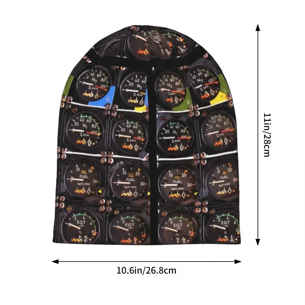 Aviation Aeroplane Pilot Cockpit Skullies Beanies Hats Warm Autumn Winter Outdoor Cap Knitted Bonnet Caps for Unisex Adult