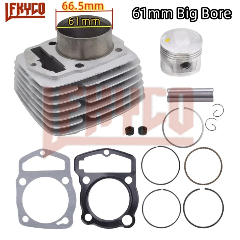 Motorcycle 56.5mm/61mm Engine Parts Cylinder Kit Motor for Honda CB125S CL125S XL125 SL125 CB CL XL SL 125 125S 1976-1985 Block