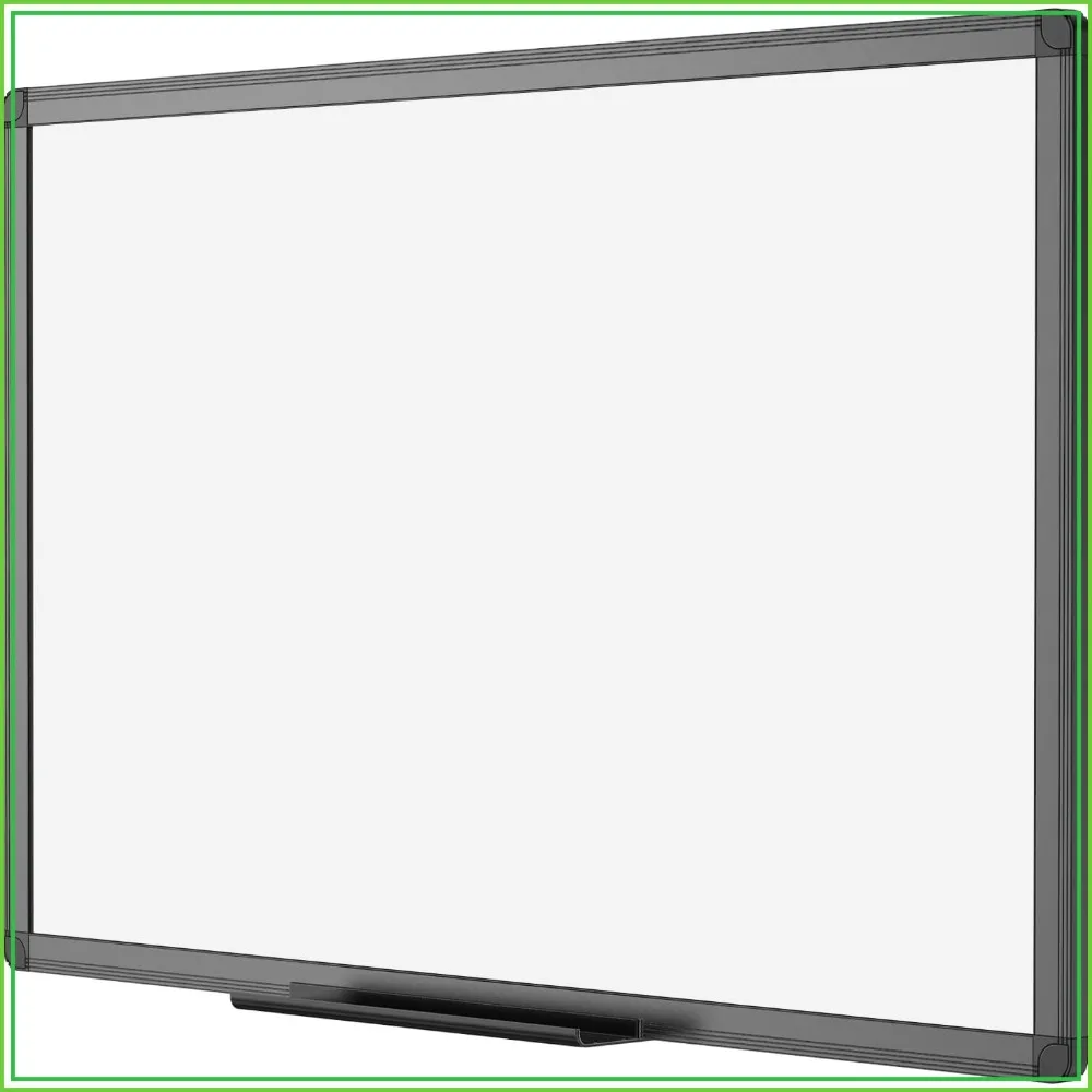 48" x 32" Magnetic Dry Erase White Board with Black Aluminium Frame, Smooth Writing Surface, Easy to Clean