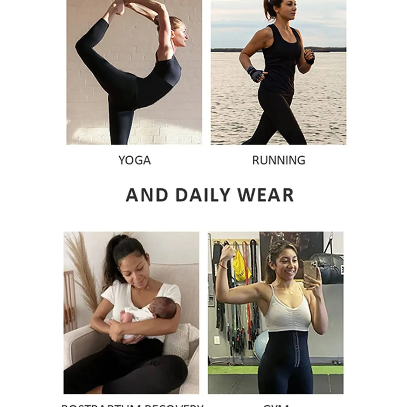 High Waist Leggings - Wiosenno-jesienne legginsy do jogi z wysokim