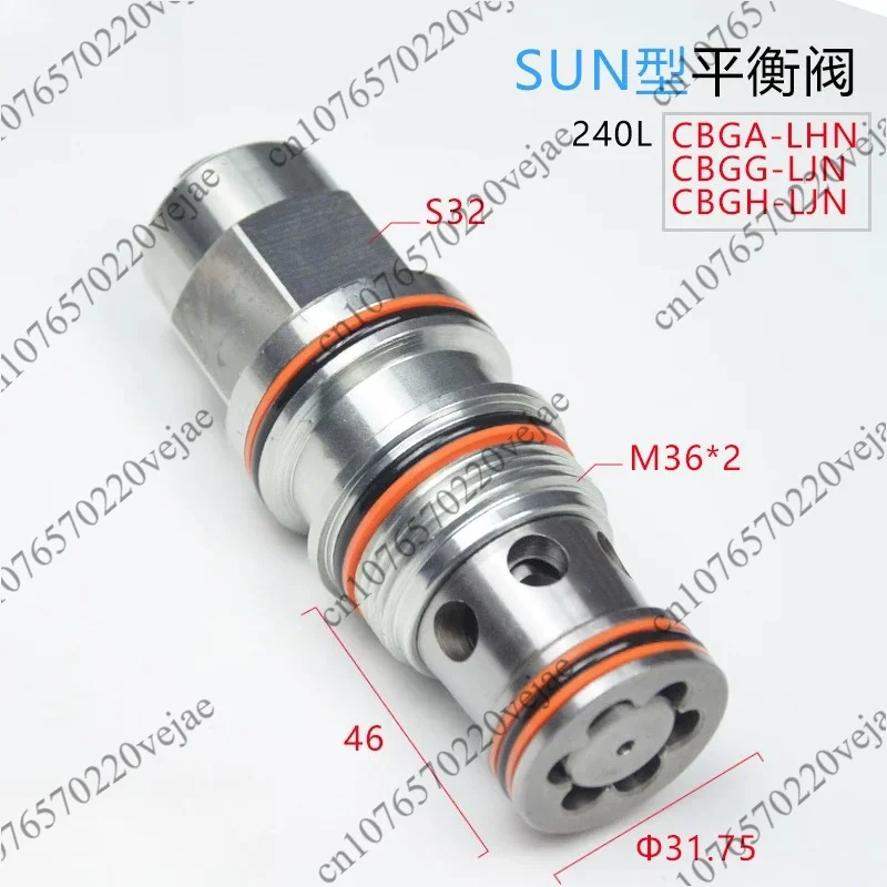 Hydraulic Threaded Cartridge Counterbalance Valve SUN Type CBGA CBGG CBGH LJN