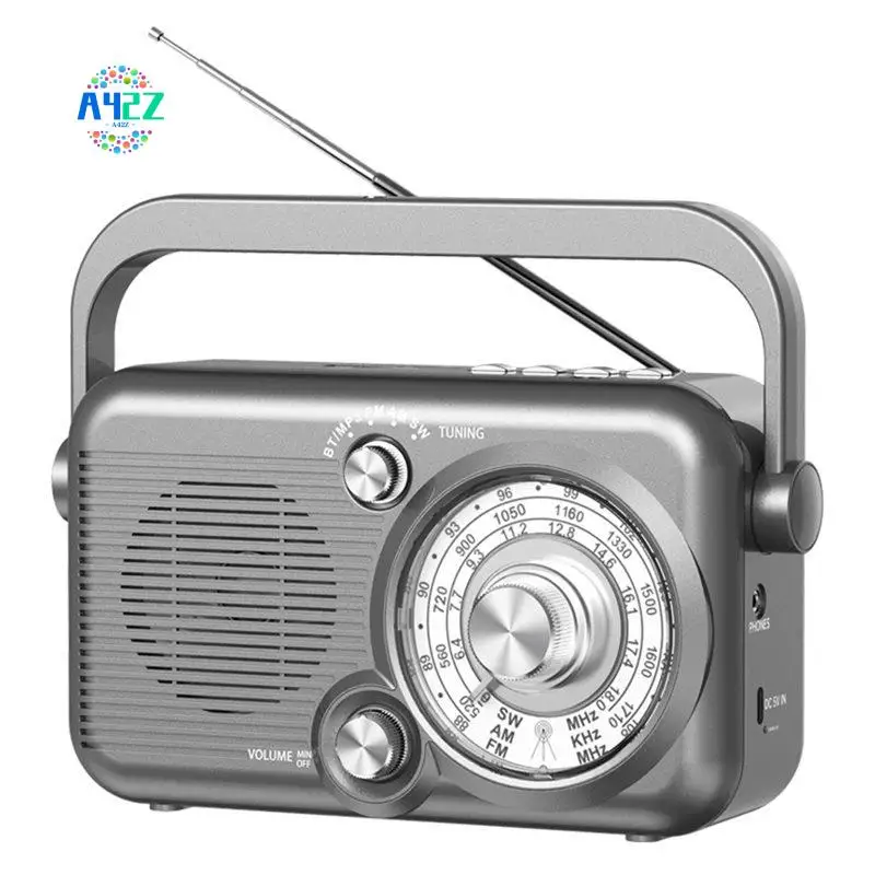 

A42Z-Portable Radio Full Band AM/FM/SW Radio TF Card U Disk Playback Music Player Outdoor Bluetooth 5.3 Wireless Speaker