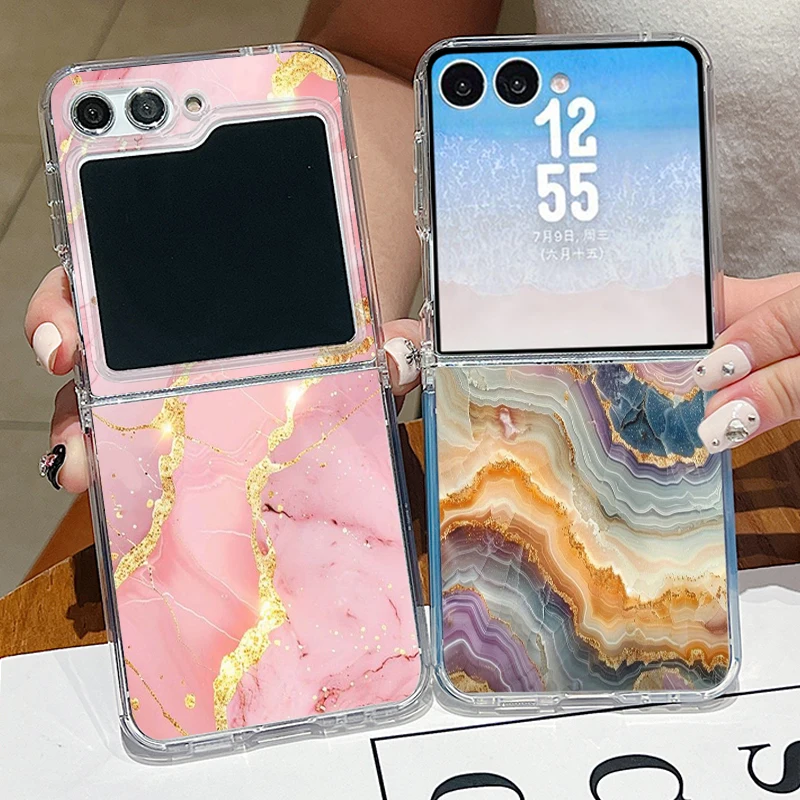 Colorful Marble Pattern Phone - Phone Cases Metal ulasan dan harga