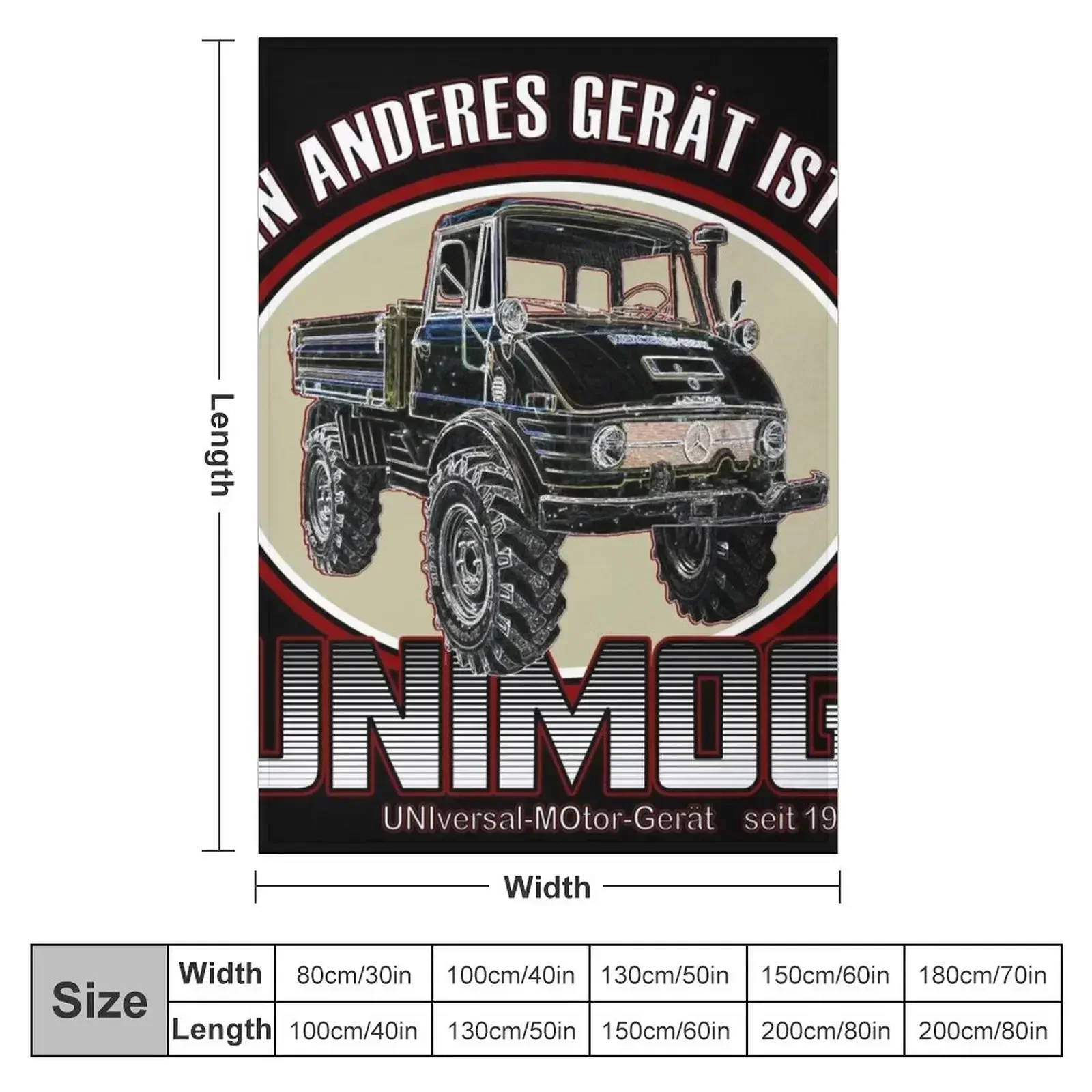 Mein Anderes Ger?t ist ein UNIMOG (My other car is a UNIMOG - German) - on black Throw Blanket Weighted Bed Fashionable Blankets