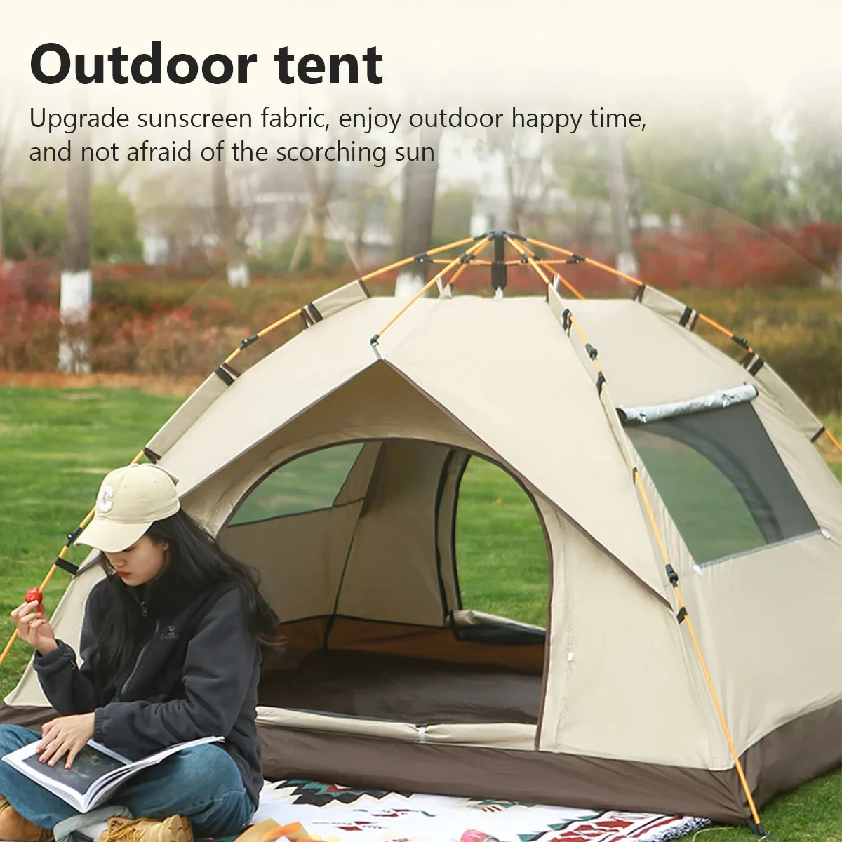 Outdoor Folding ，Camping Tent Portable Waterproof Sunshine-proof Automatic Easy Setup Tent