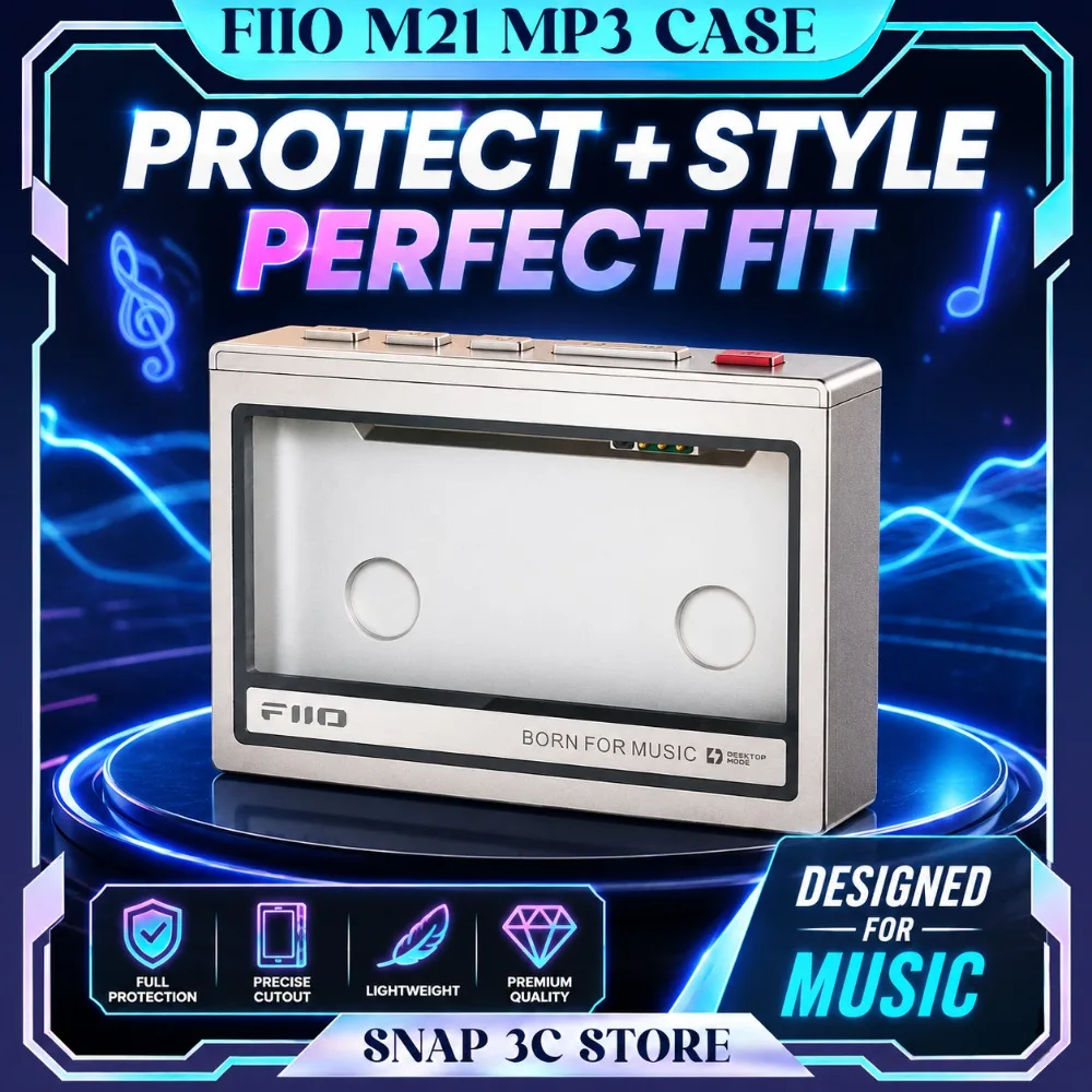FiiO M21 MP3 Player Protective Case Retro Magnetic Tape Walkman Accessories Shockproof Skin Shell Music Player Covers Gifts