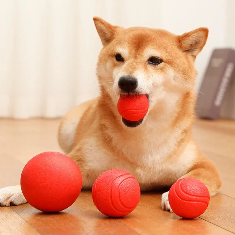 Langlebiges, federndes Hundespielzeug für Haustiere, kaubeständiger Gummiball, Größe S bis L, Training, interaktiver, kaubeständiger Backenzahnball
