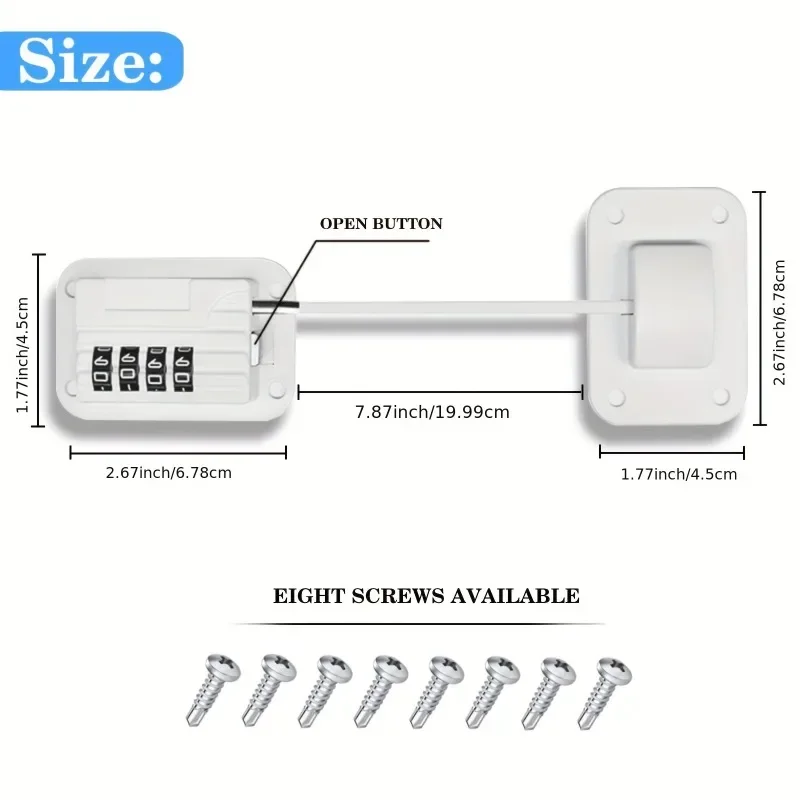 Refrigerator Fridge Freezer Door Lock With Password Proof Refrigerator Door Lock For Kitchen Refrigerator Cabinets And Drawers