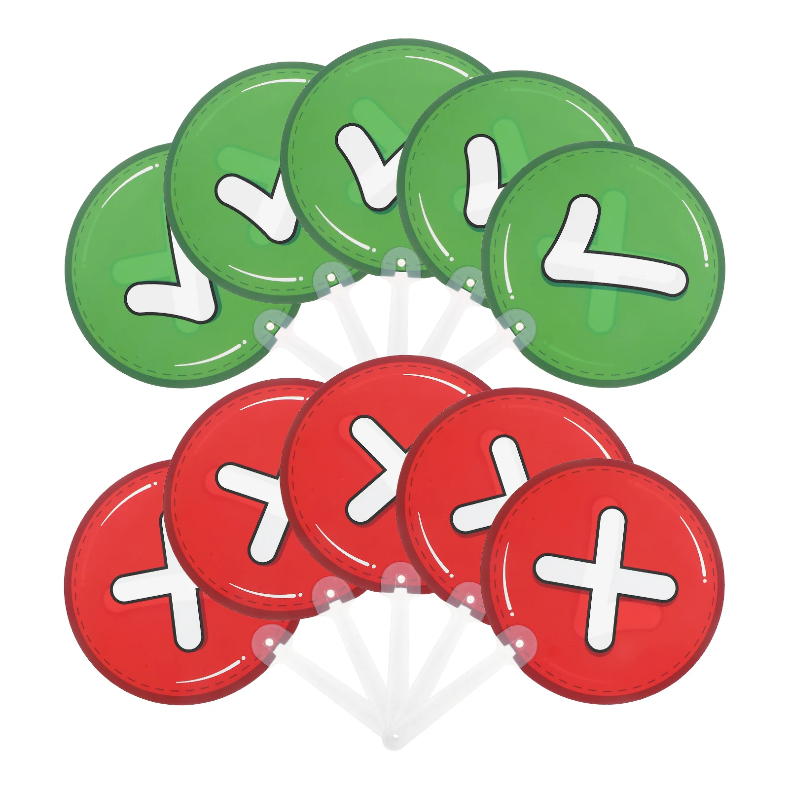 

10pcs Interactive Classroom Voting Paddles Double Sided True False Handheld Student Response Boards Plastic Teacher