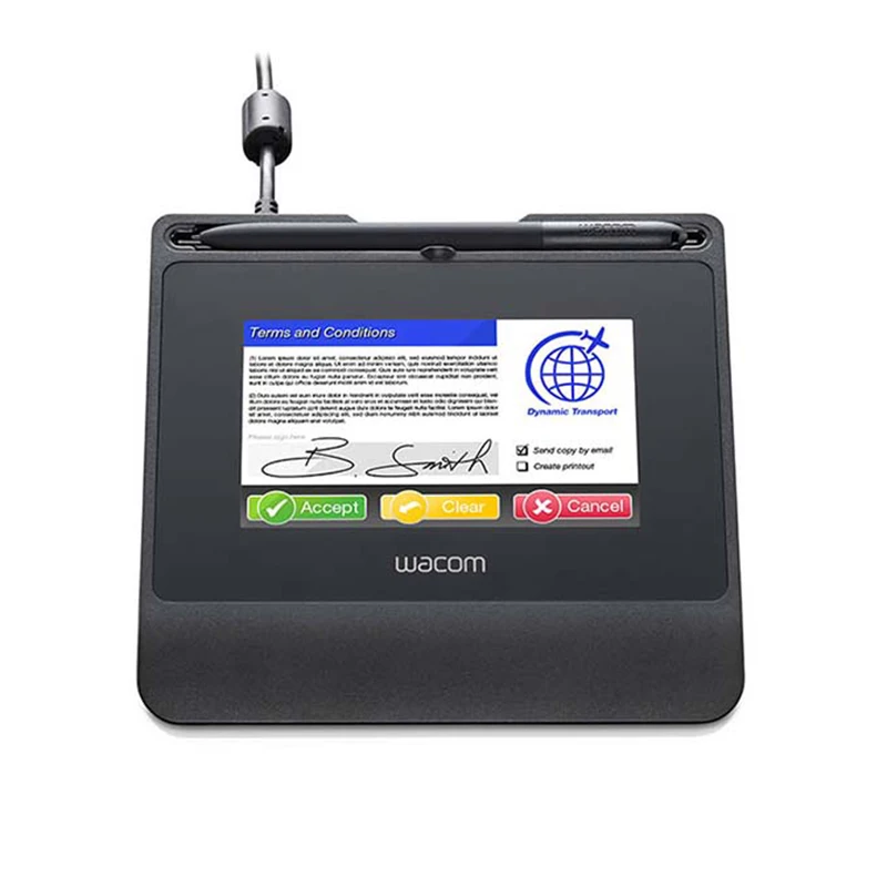 Wacom Color LCD Signature Pad Tablet STU-540 5" Battery-free Pen 1024 Levels for Business