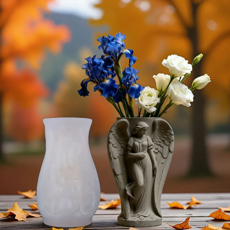 

Силиконовая форма для хранения, гибкая форма для ароматерапии, форма для чашки свечей, ваза ангела, силиконовая форма с антипригарным покрытием для декоративных центральных элементов для дома