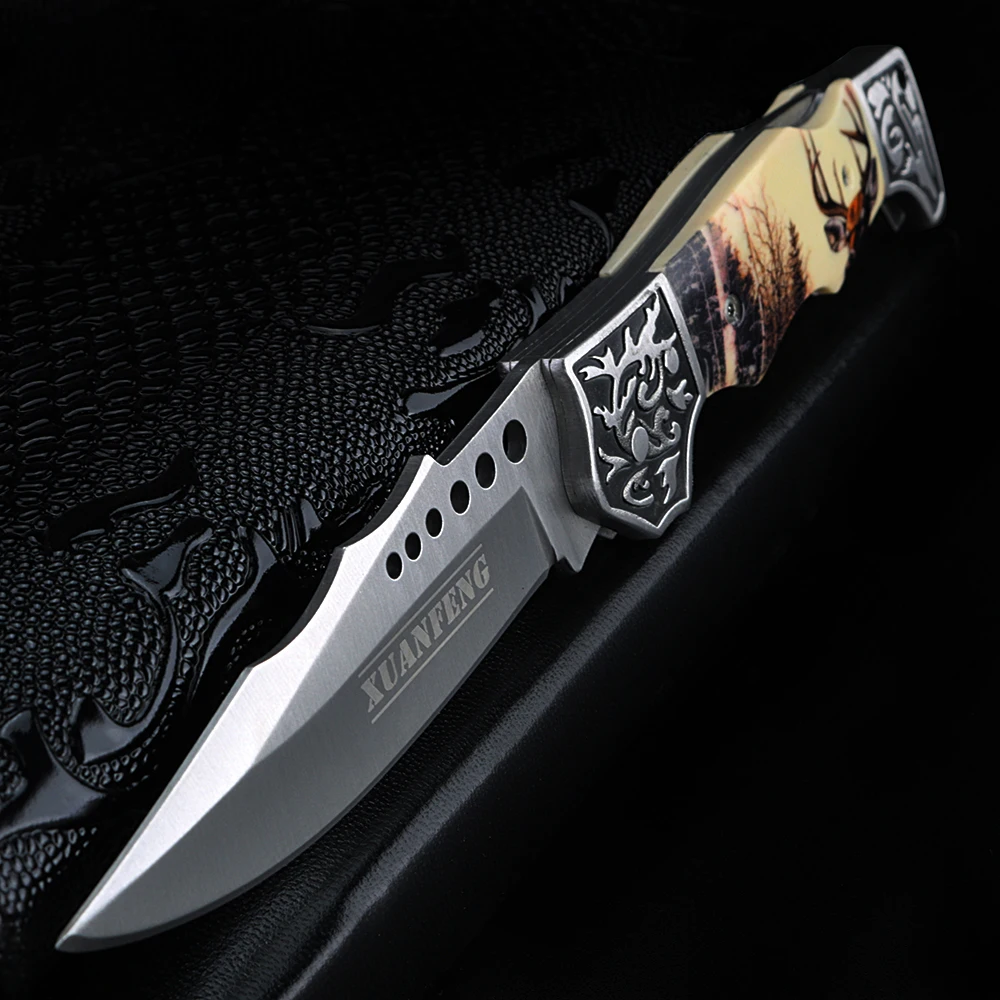 Outdoor Knife Pocket High Hardness Folding Knife 9cr18 Steel Survival Knife Camping Hunting Knife