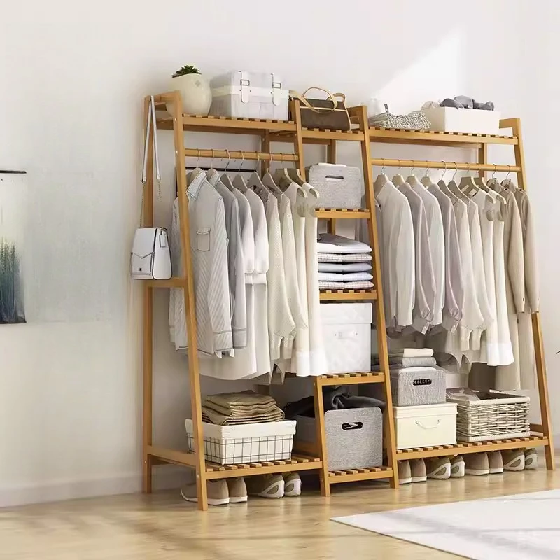 Clothes Shoe Coat Racks Standing Wardrobes Luxury Garment Hanging Coat Racks Floor Display Perchero Entrance Hall Furniture