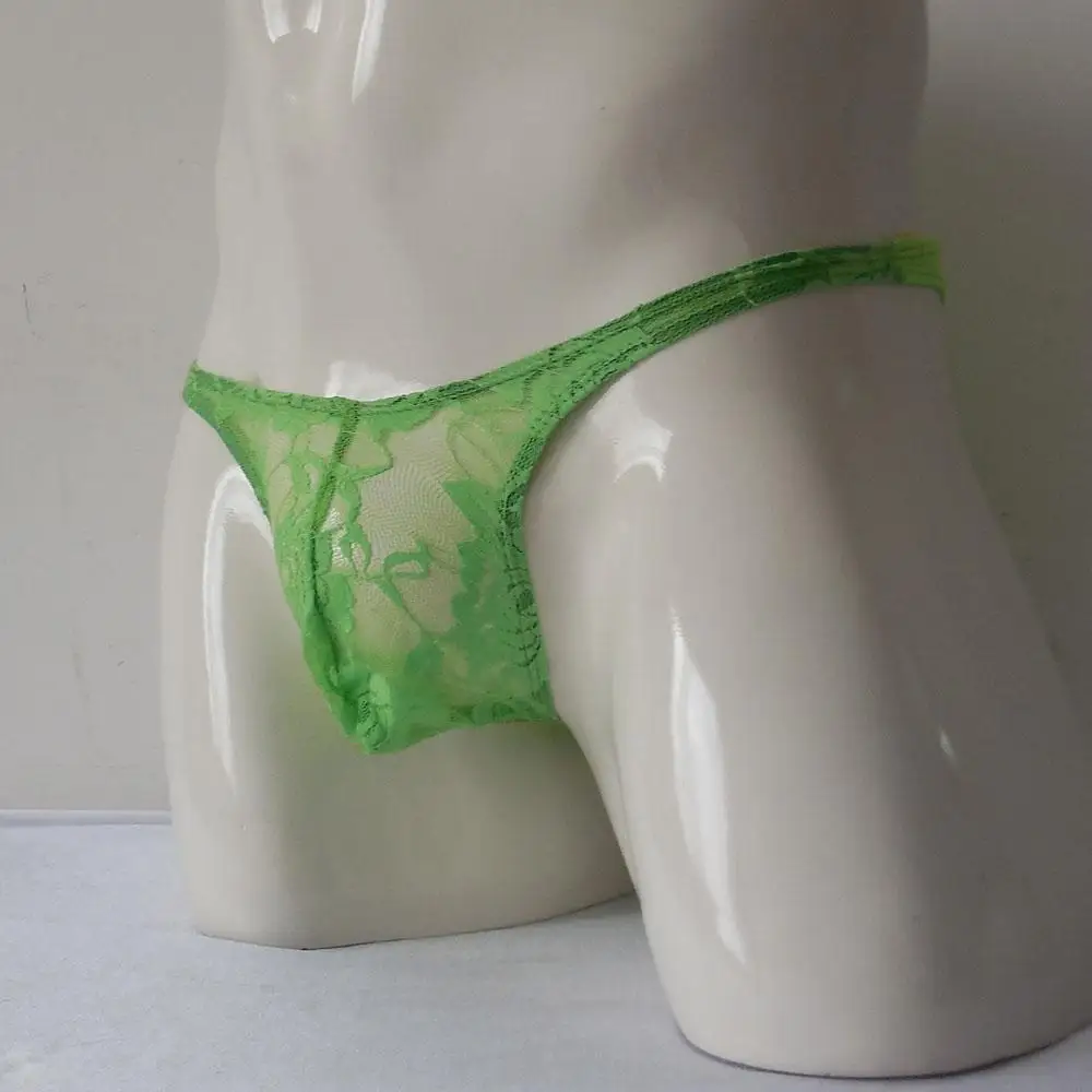 

Мужское кружевное нижнее белье Sissy с выпуклым бикини, нижнее белье, трусики-бикини, шорты, сексуальные