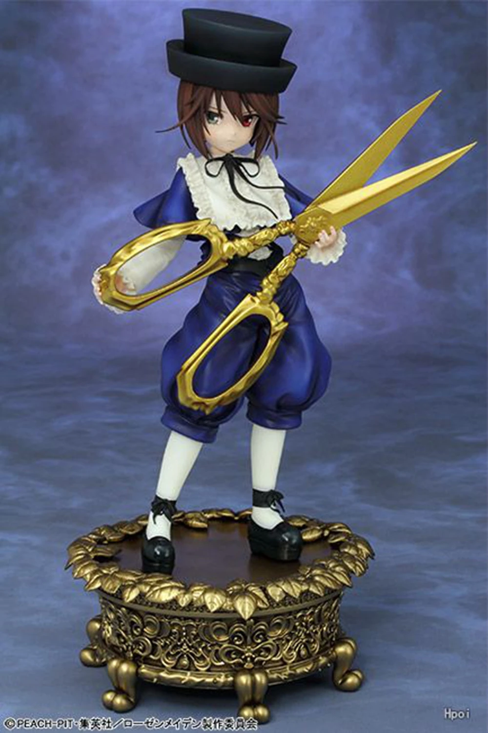 14cm anime rozen donzelaouseiseki figura em pé postura tesoura vestido modelo brinquedos presente boneca coleção decoração pvc