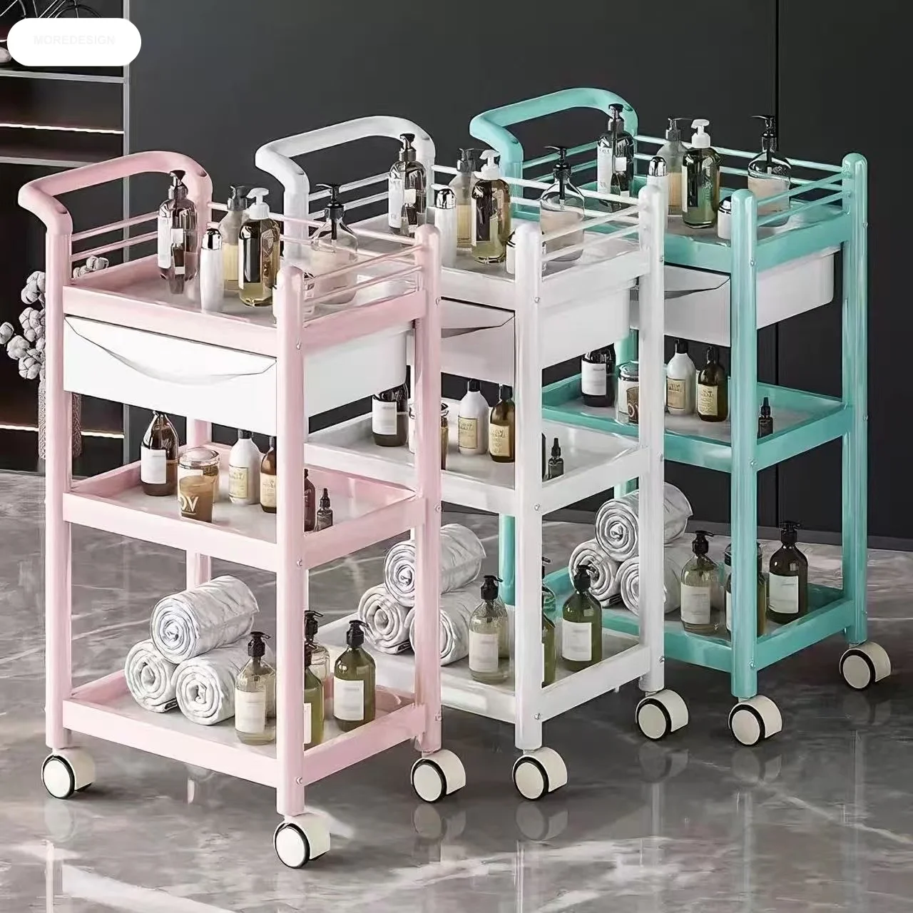 

Good Price Beauty Salon Special Tools Spa Bathroom Bedroom Hospital Medical Household Storage Organization Plastic Trolley