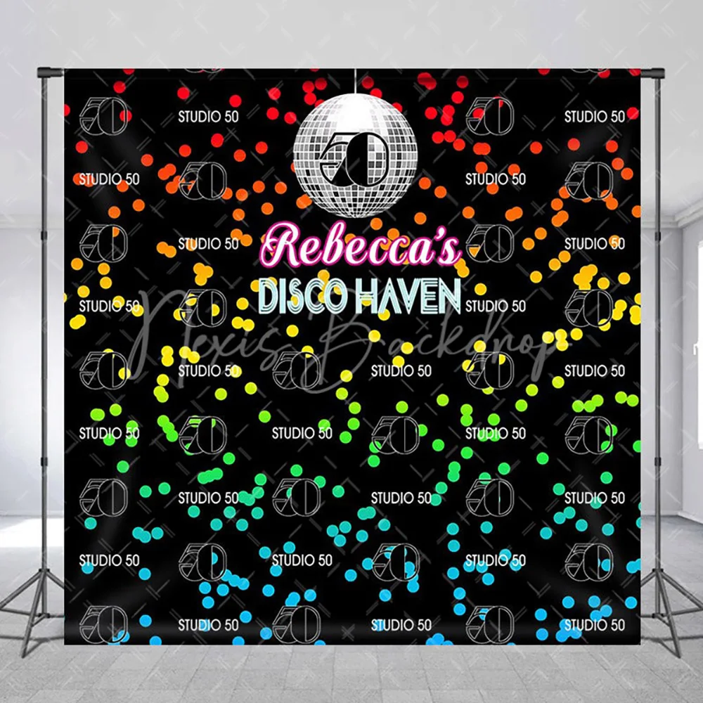 

Фон для вечеринки в честь 50-летия с индивидуальным дизайном от Disco Haven Studio, фон для фотосъемки в стиле ретро-музыки, декор для студийной стены