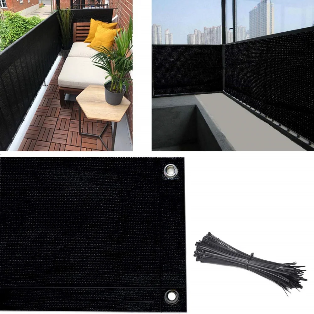 

Balcony Privacy Screen Fence Cover UV-Resistant Visibility Reduction Fence Screen for Balcony Apartment Backyard Patio Garden