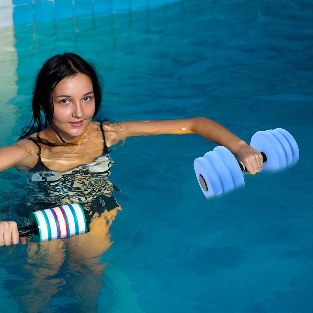 

2 Pcs Buoyancy Dumbbells Aquatic Foam Water Weights Exercise Equipment Inflatable