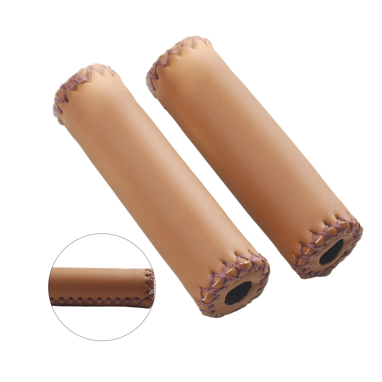 Handlebar Grips Leather Bicycle Grips Vintage-Bicycle Grips Retro Cycling Grip Bicycle Parts Bicycle Leather Handlebar