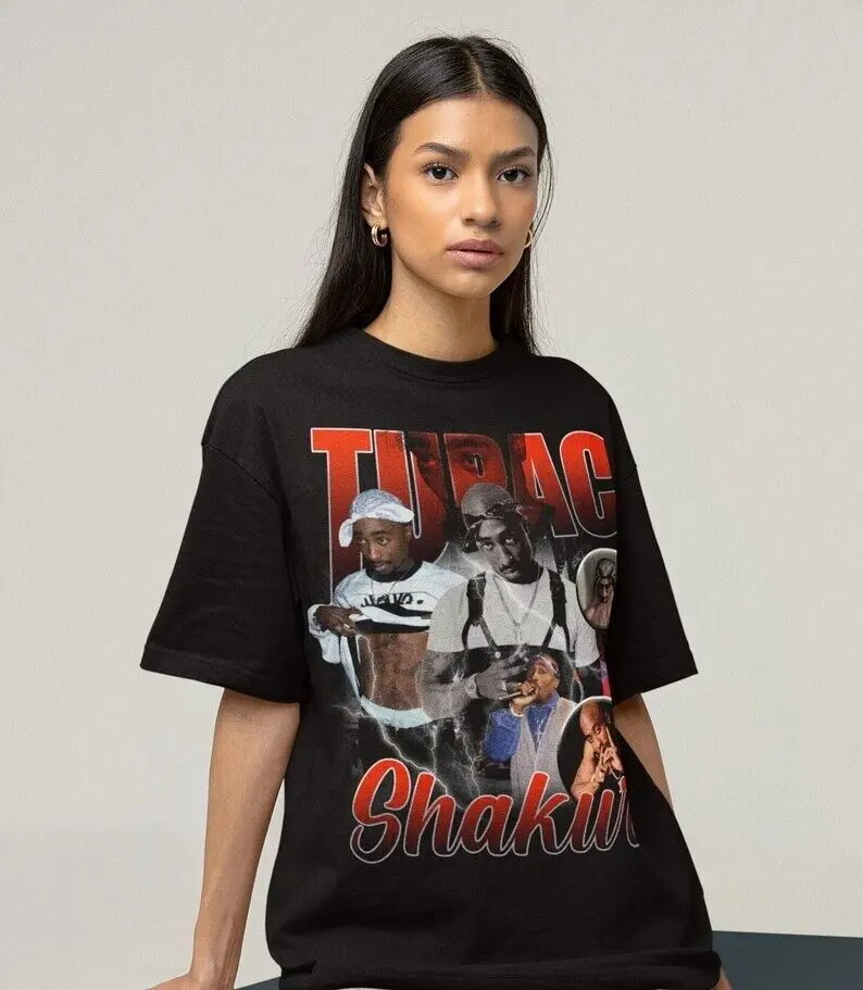 Retro Tupac Shakur Rap Vintage 90S T-Shirt, 2Pac Hip Hop West Side, All Size 5Xl