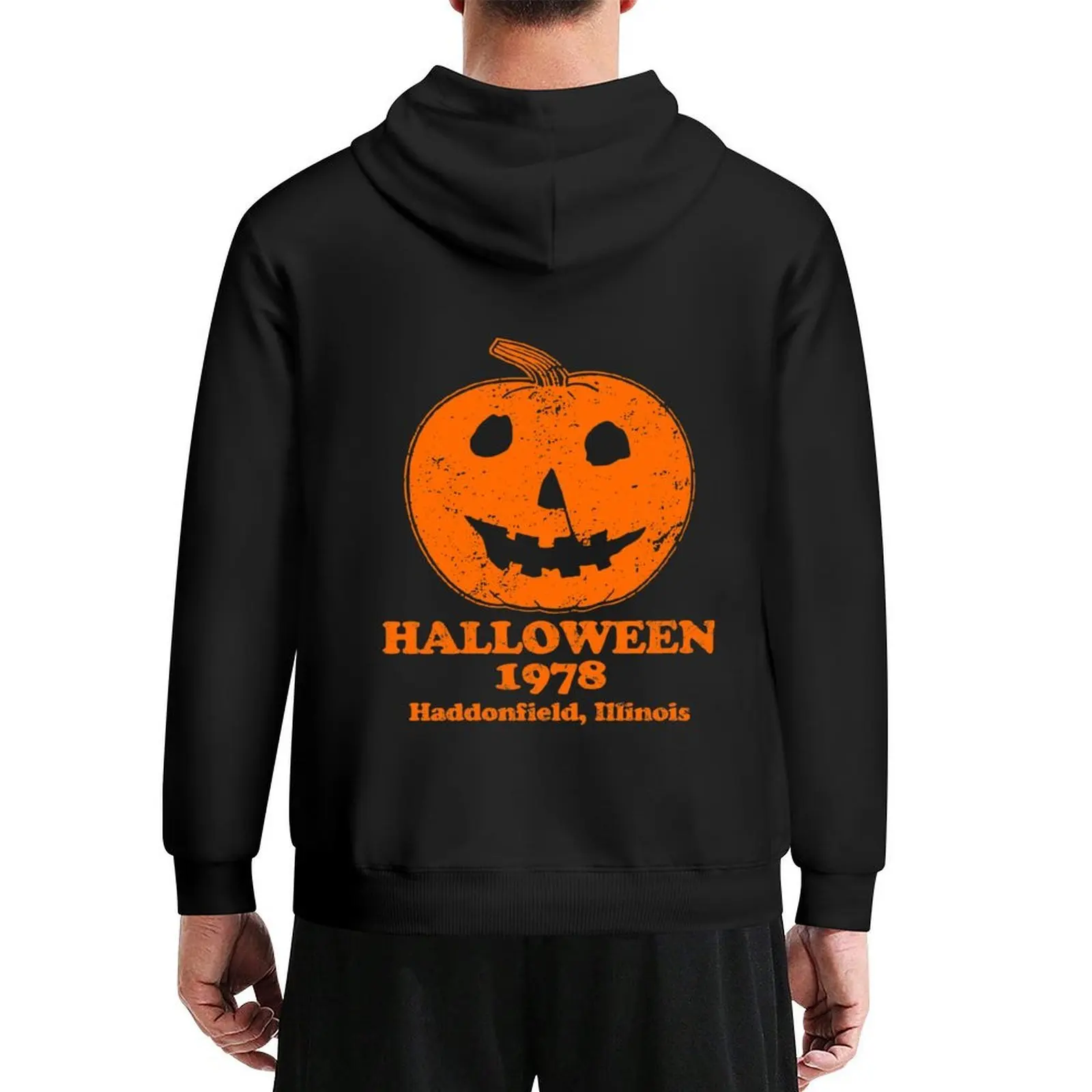 

Pumpkin Haddonfield Halloween 1978 Holiday Spooky Myers Hoodie autumn clothes blouse men clothes aesthetic clothing men hoodie