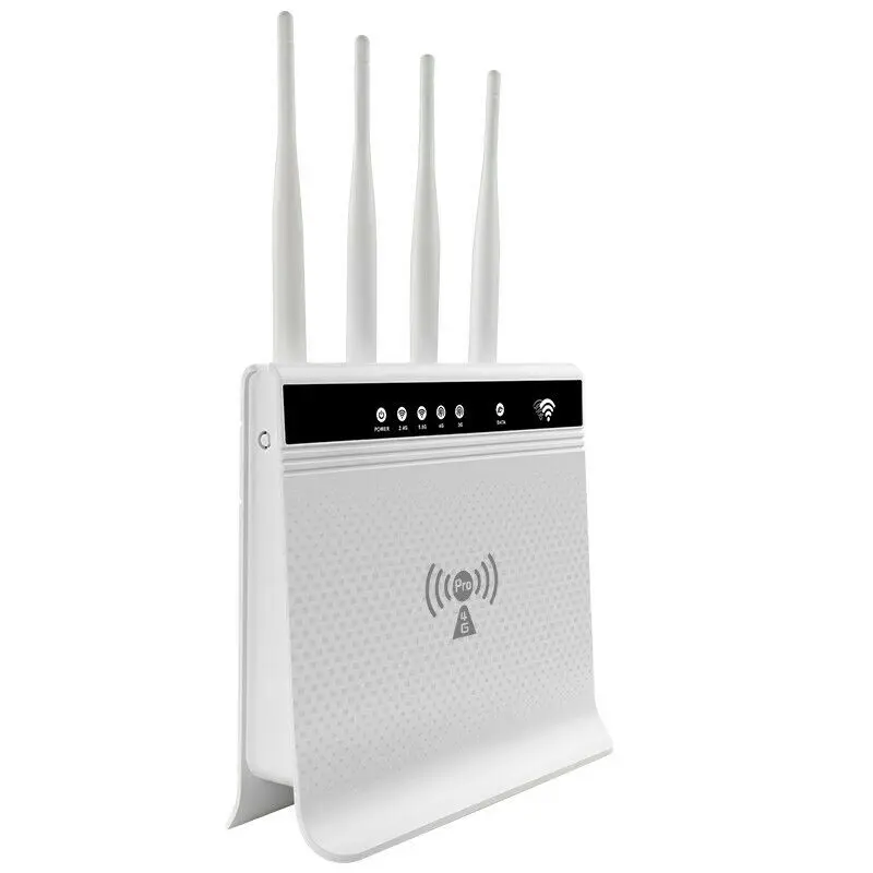 G wireless SIM card LTE WIFI router 2.4G&5G 1200Mbps 4 antenna with RJ11&WPS function OEM Support 32 devices