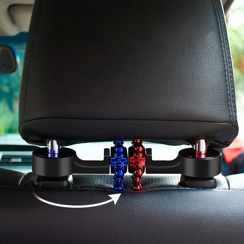 Two-in-one Car Hook Seat Back Hidden Rear Mobile Phone Holder Multifunctional Hook Creative Car Accessories Supplies image 3