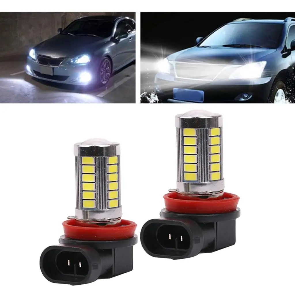 2x Xenon White H11 21 LED Fog Driving Light Bulbs 12V ~ 24V for Cars