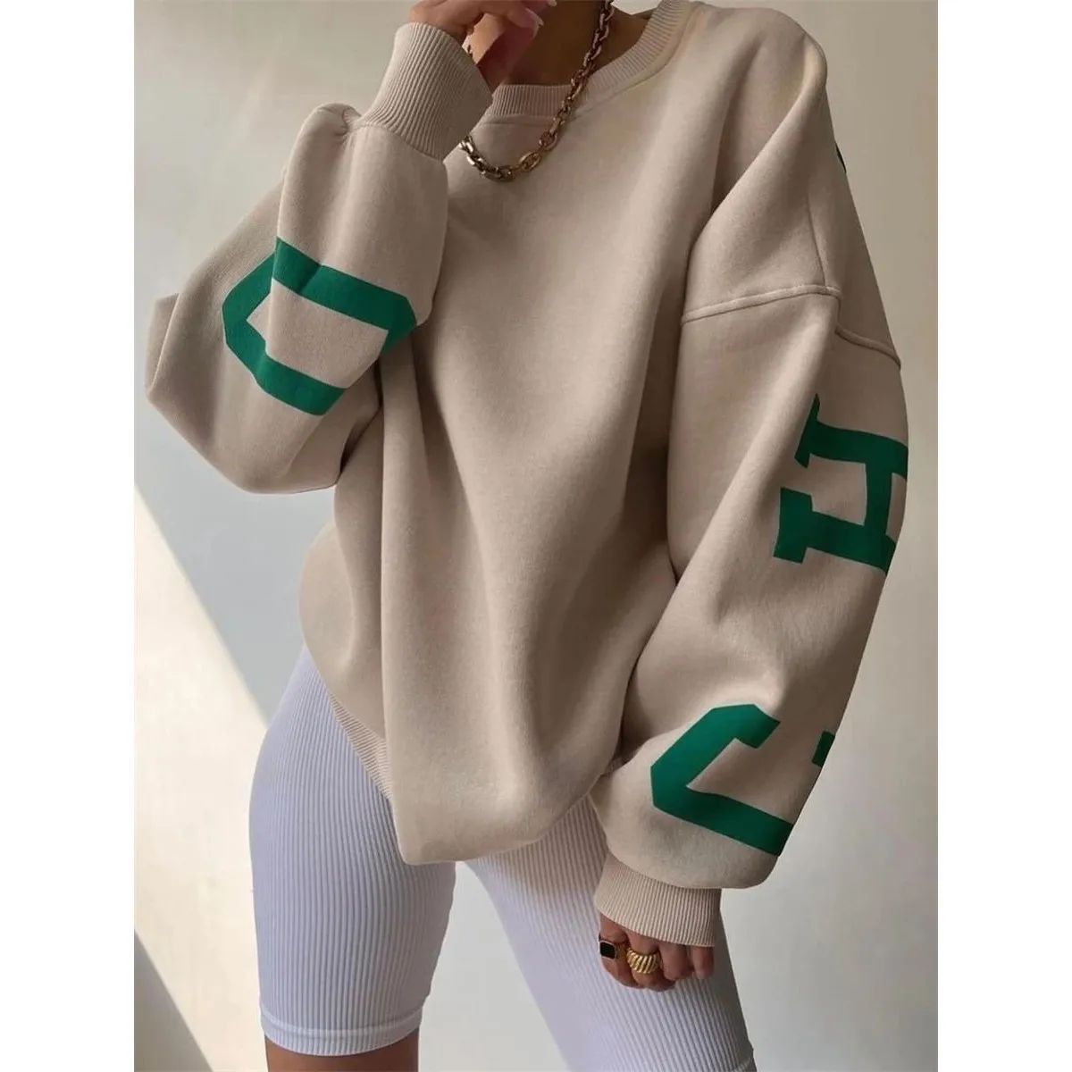 

Wsevypo Oversized Sweatirts Women Casual Ba Letters Print Fall 2024 Collection Street Sle Ladies Faion