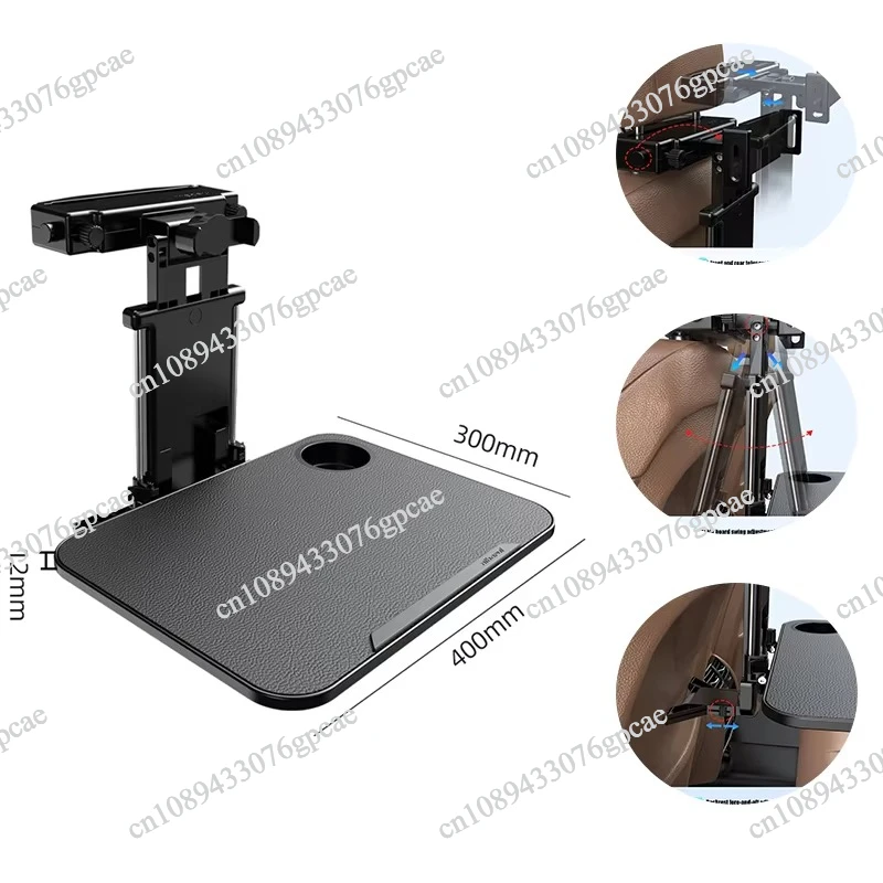 Car Eating Tray Auto Back Seat Laptop Table Front Passenger Seat Food Tray Phone Holder Adjustable Height Car Back Seat Table