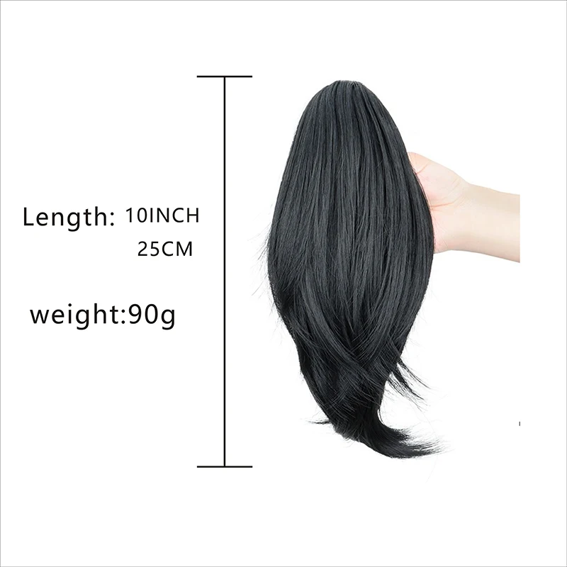 H&STAR Synthetic Straight Claw Clip Chignon Fluffy Donut Messy Hair Bun Clip in Hairtail Extensions Natural Hairpieces for Women image 4
