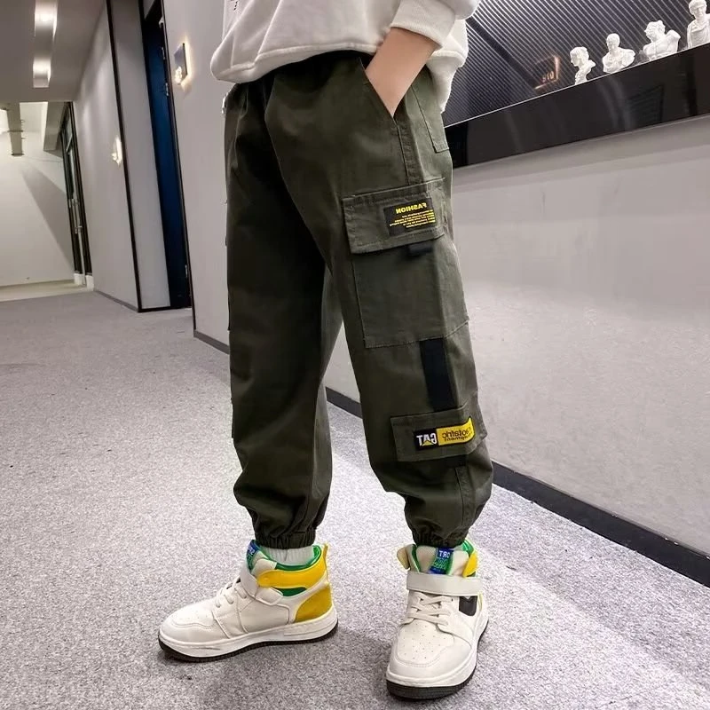 

Boys' Cargo Pants Spring/Summer New 2023 Boys' Trousers Fashion Street Style Casual Sports Trousers 3-14Y Children's Cargo Pants