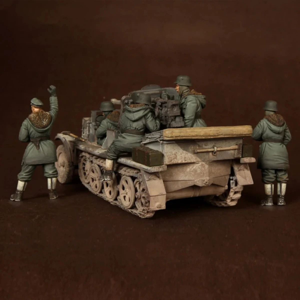 Kit de maquette en résine non peinte, thème militaire, soldat allemand (5 personnes), non assemblé et non peint, GK, 1/35