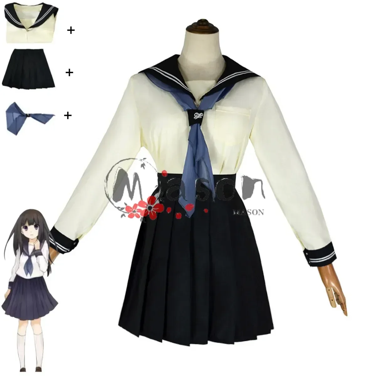 Anime Hyouka Ibara Mayaka Chitanda Eru Cosplay Costume Japanese Jk School Uniforms White Shirt Skirt Woman Kawaii Carnival Suit