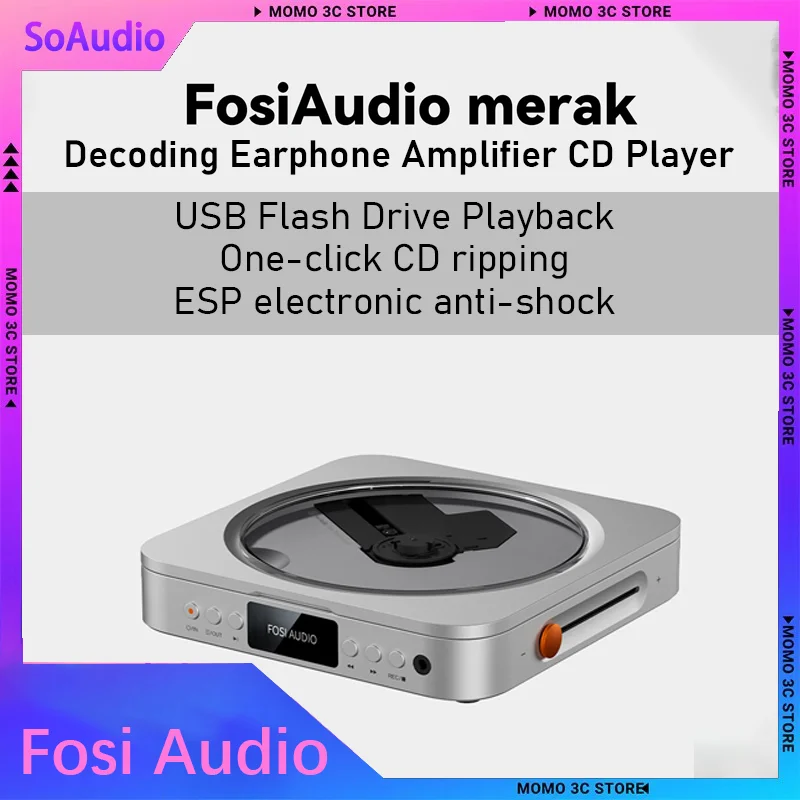 Fosi Audio Merak CD Player Pure Digital Turntable Profession