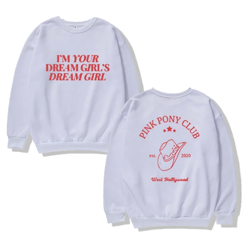 Sweatshirt impian untuk wanita, baju Pullover Harajuku Hip Hop gadis impian Anda, Sweatshirt ukuran besar untuk wanita