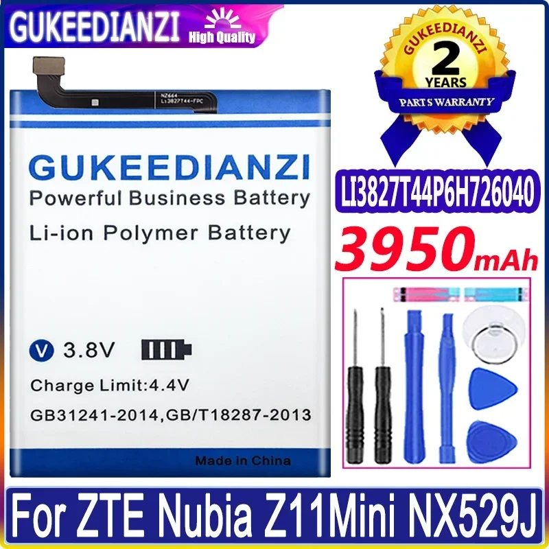 3950mAh GUKEEDIANZI Battery Li3827T44P6h726040 For ZTE Nubia Z11 Mini NX529J High Capacity