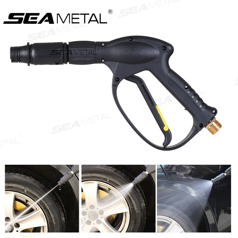 SEAMETAL High Pressure Car Wash Gun Adjustable Spray Nozzle Car Wash Machine Water Gun Washer for Car Home Garden Cleaning Tools