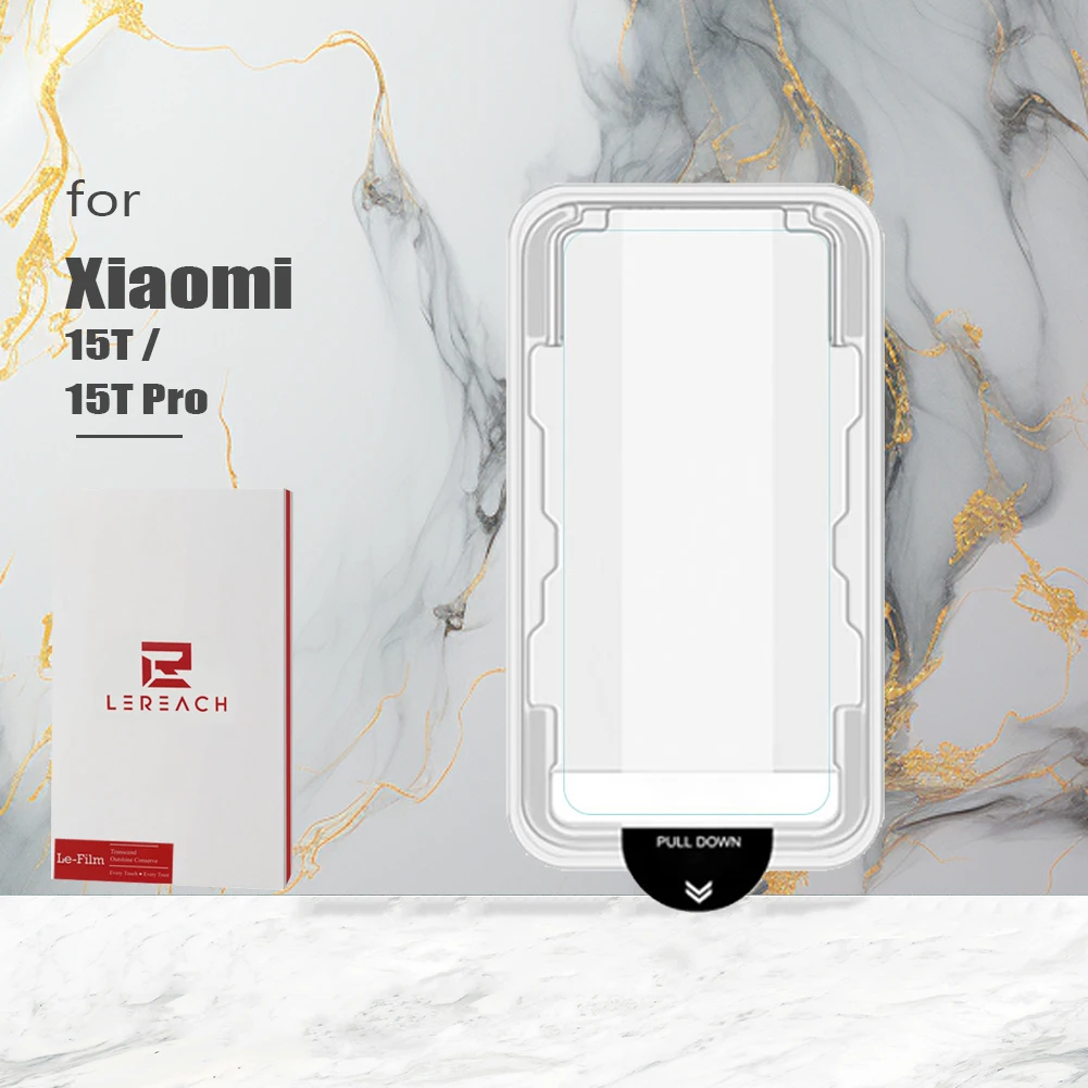 For Xiaomi 15T Pro LeReach CF 2 pcs Tempered Glass Film Dust-Free Seal Invisible Fit Screen Protector For Xiaomi 15T